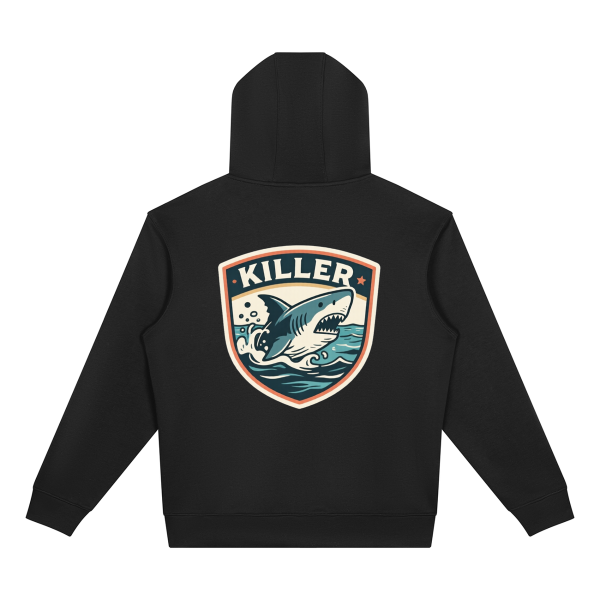 Killer shark Drop Shoulder Full Zip Hoodie