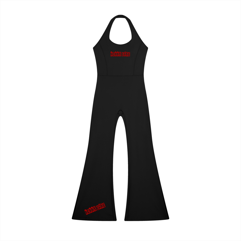 Mommy Gang Halter Flared Jumpsuit