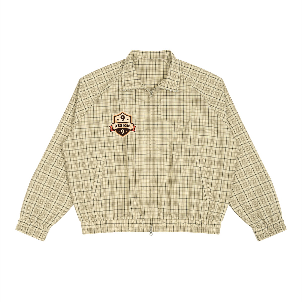 Design 9 Plaid Full-Zip Track Jacket