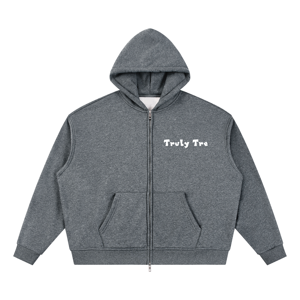 Truly Tre Unisex Sparkles Full Zip Boxy Hoodie