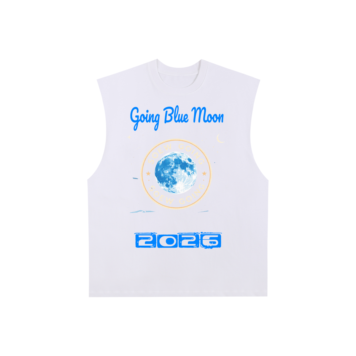 Going Blue Moon Cotton Tank Top