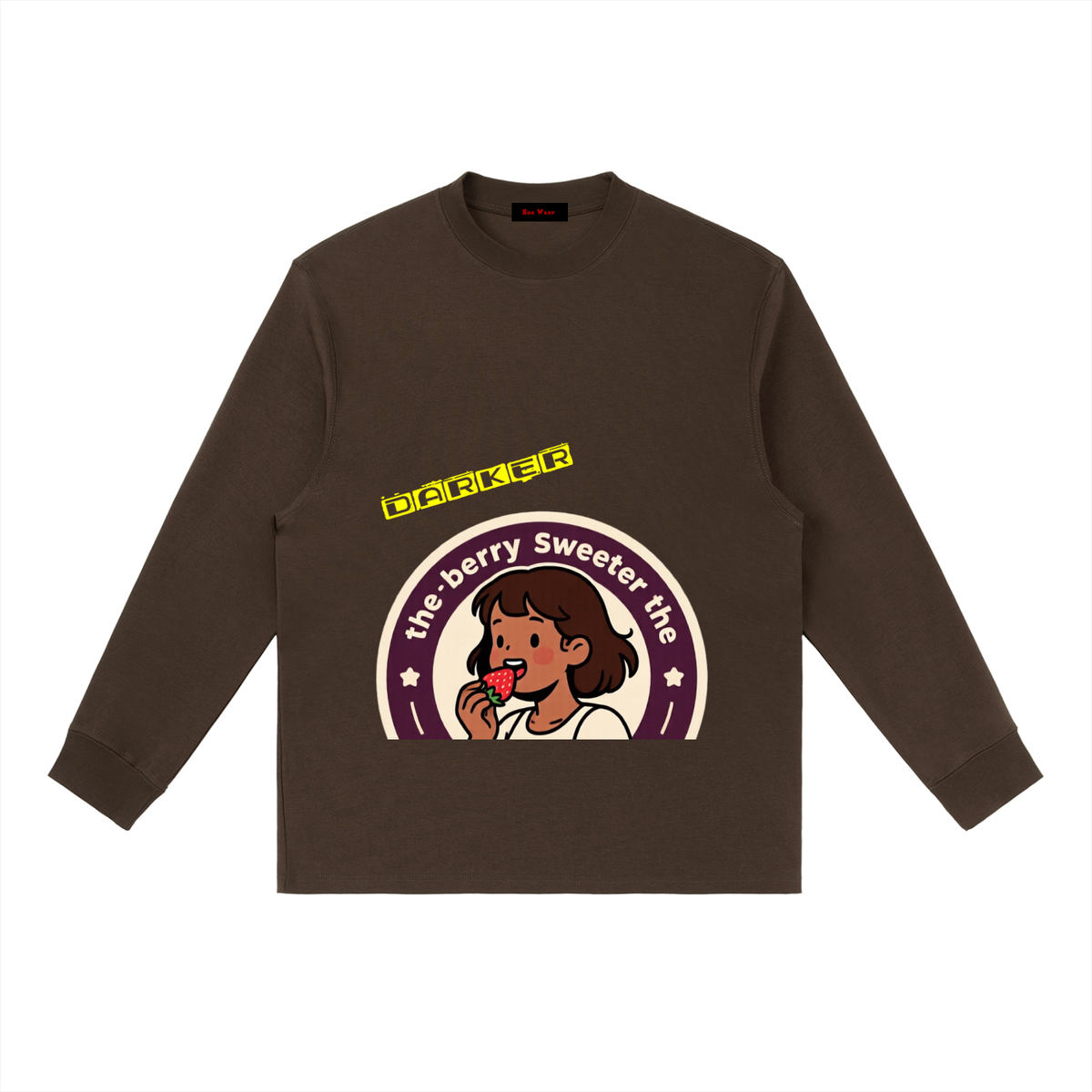 Darker the berry Essential Crewneck Long-Sleeve T-Shirt