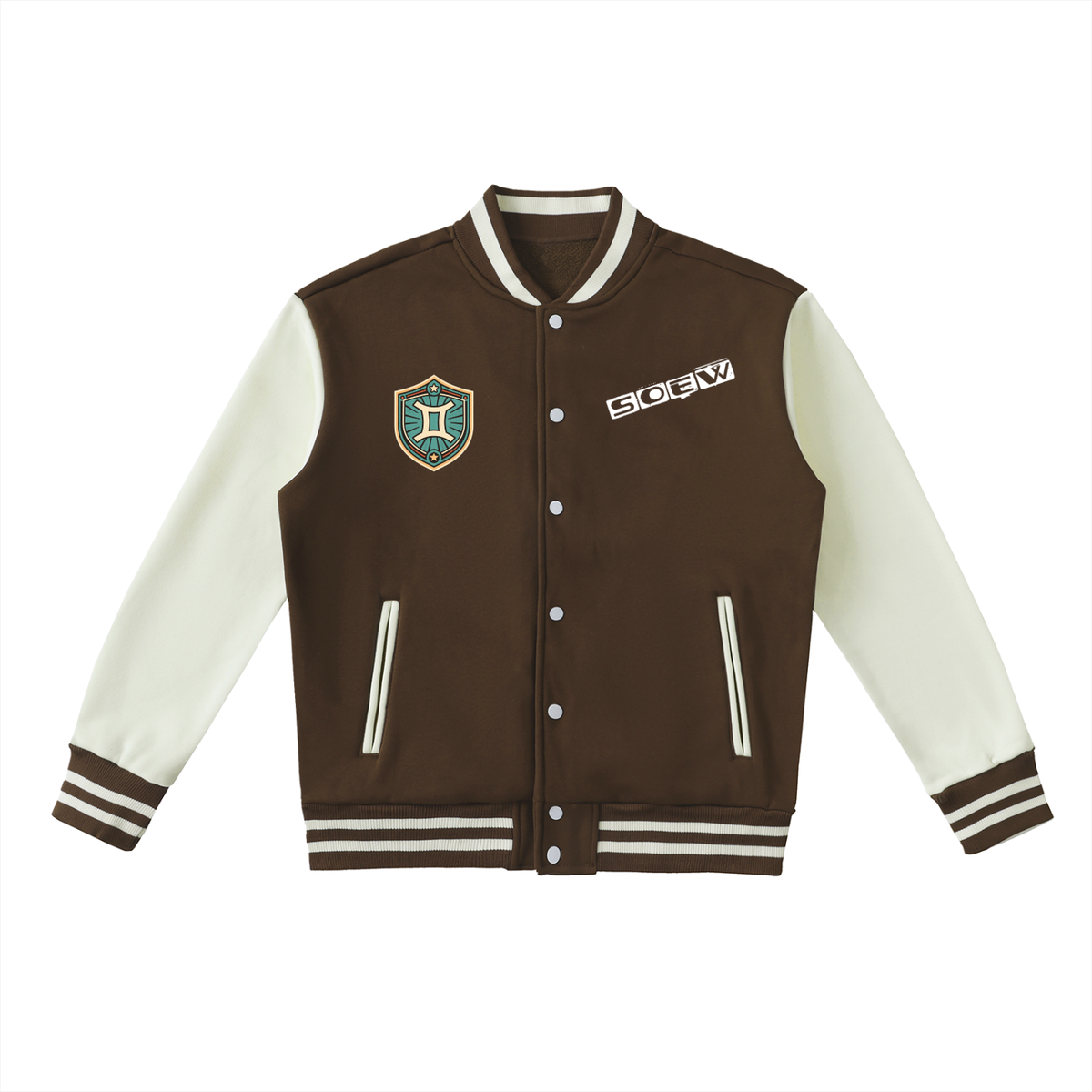 Gemini Two-Tone Fleeced Varsity Jacket