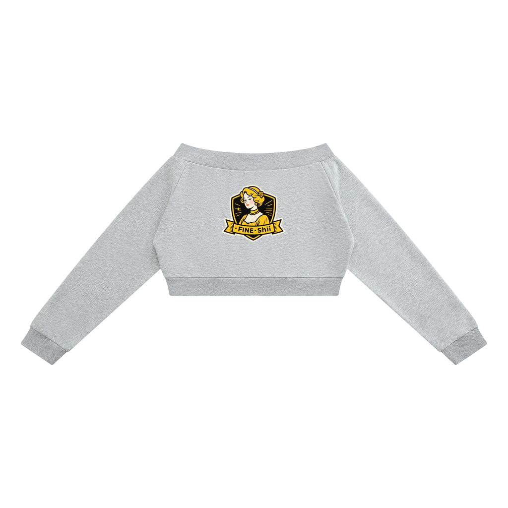Women's Off-Shoulder Full Zip Hoodie