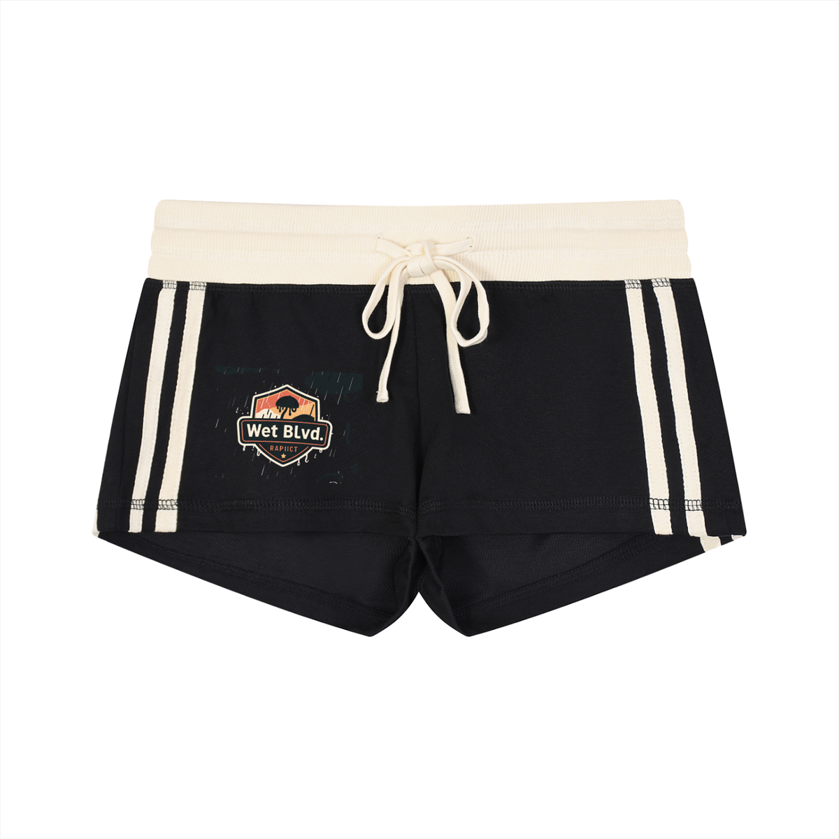 Women's Contrast Stripe Track Shorts