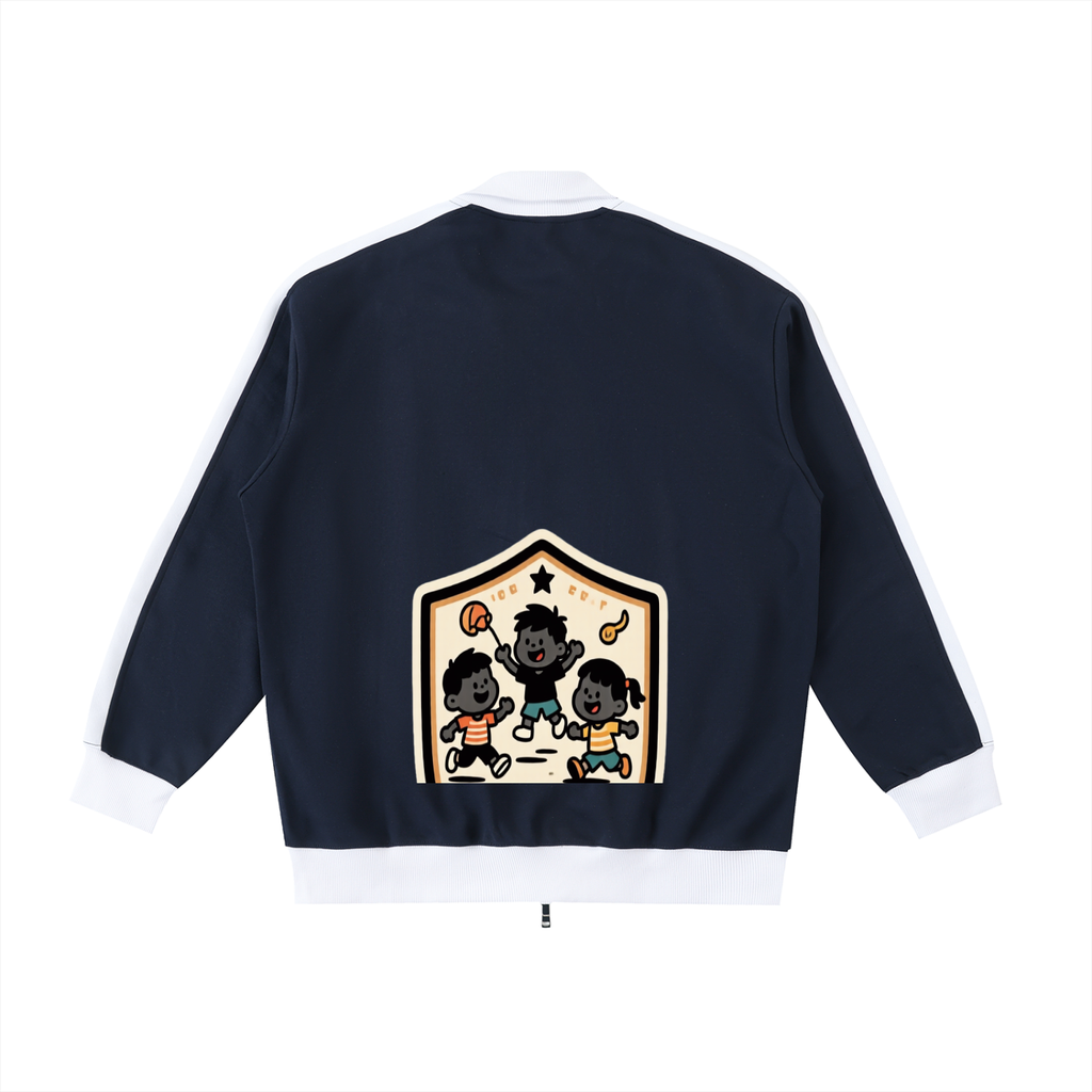 D9 Contrast Trim Stand Collar Jacket