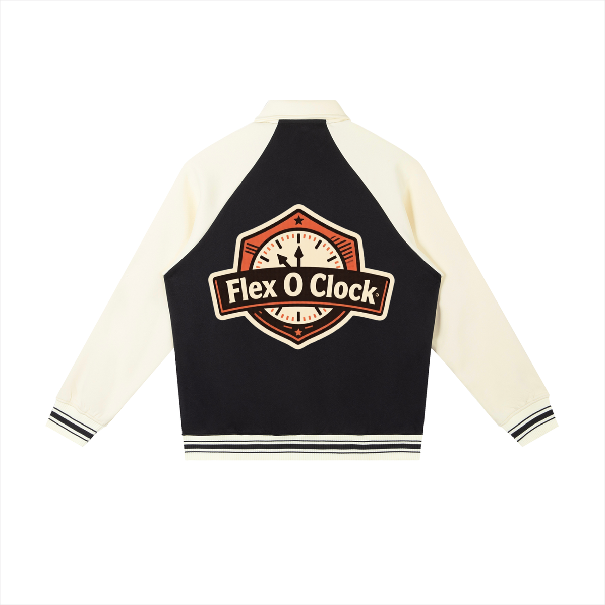 Flex o clock Contrast Raglan Sleeve Baseball Jacket