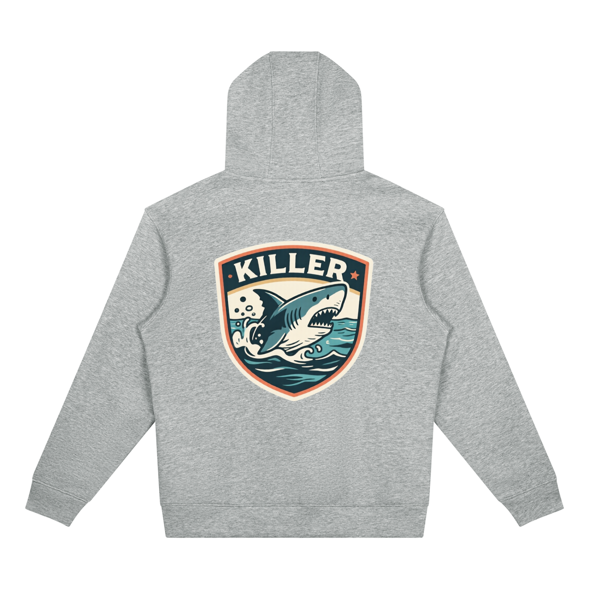 Killer shark Drop Shoulder Full Zip Hoodie