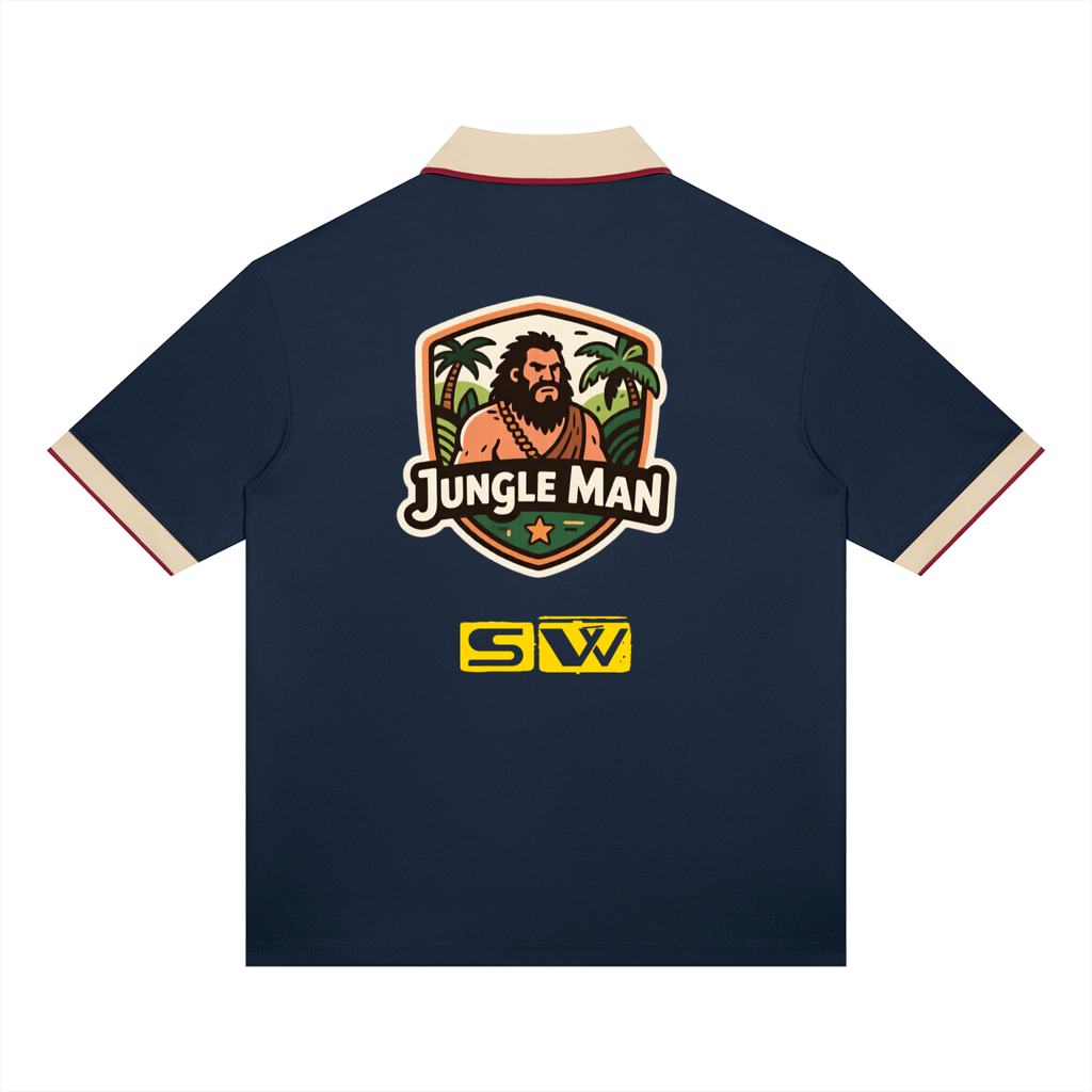 Jungle man Unisex Color Block Polo Shirt