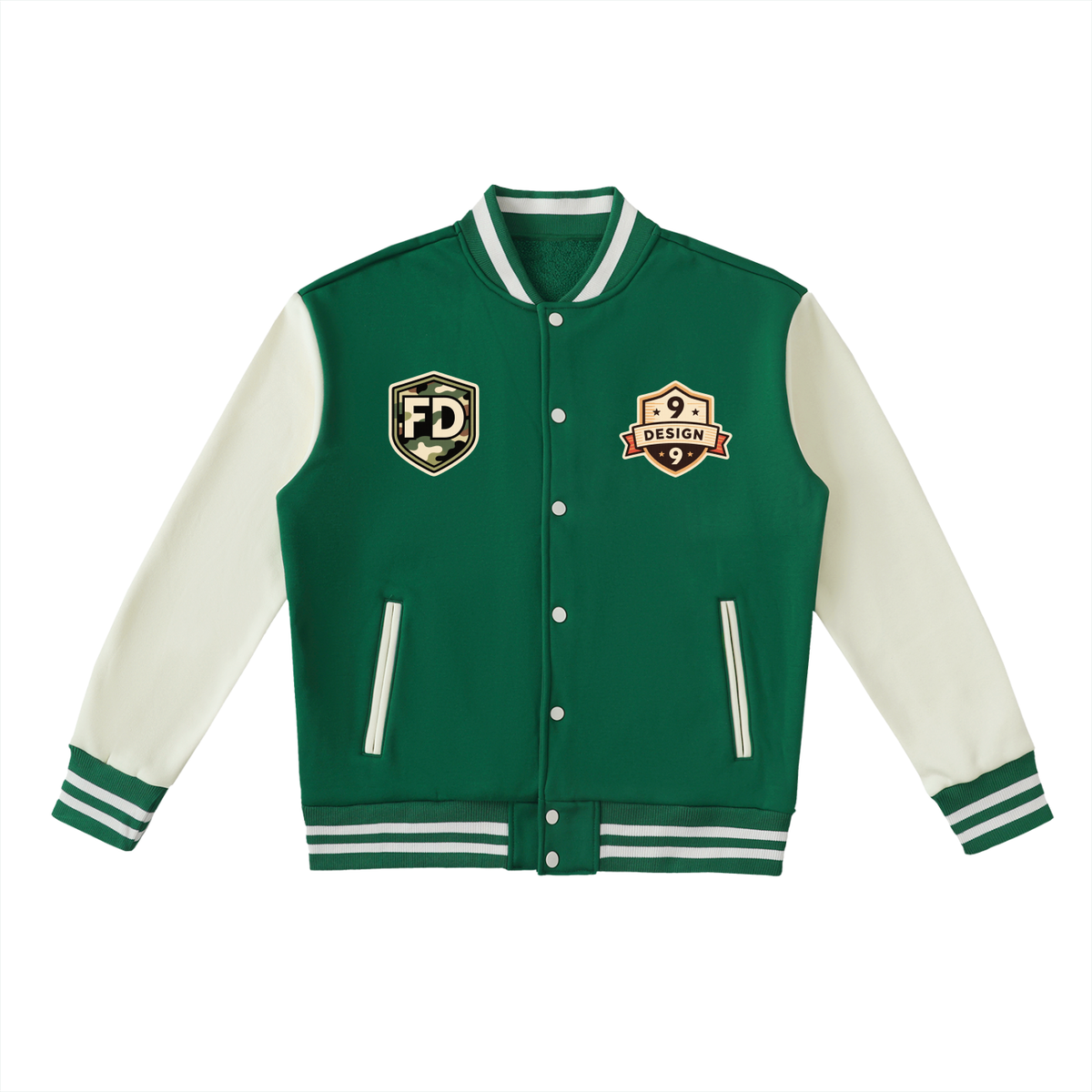 Fatt Soe/Dub Two-Tone Fleeced Varsity Jacket