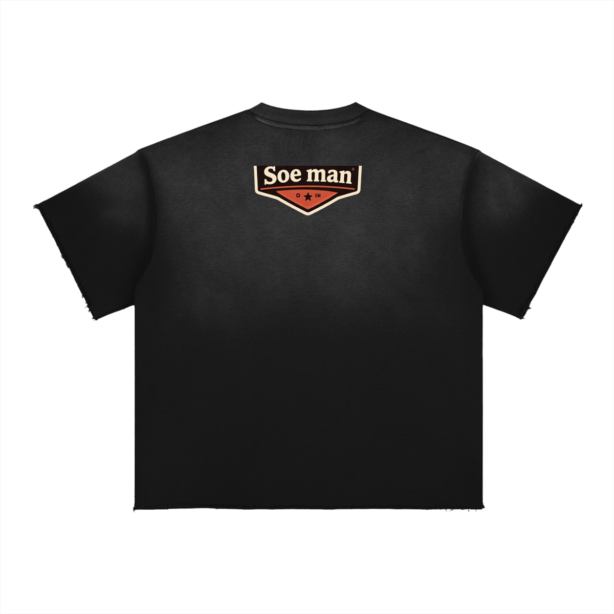 Soe man Sun Fade Raw Edge T-Shirt
