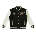 Two-Tone God Gang Fleeced Varsity Jacket
