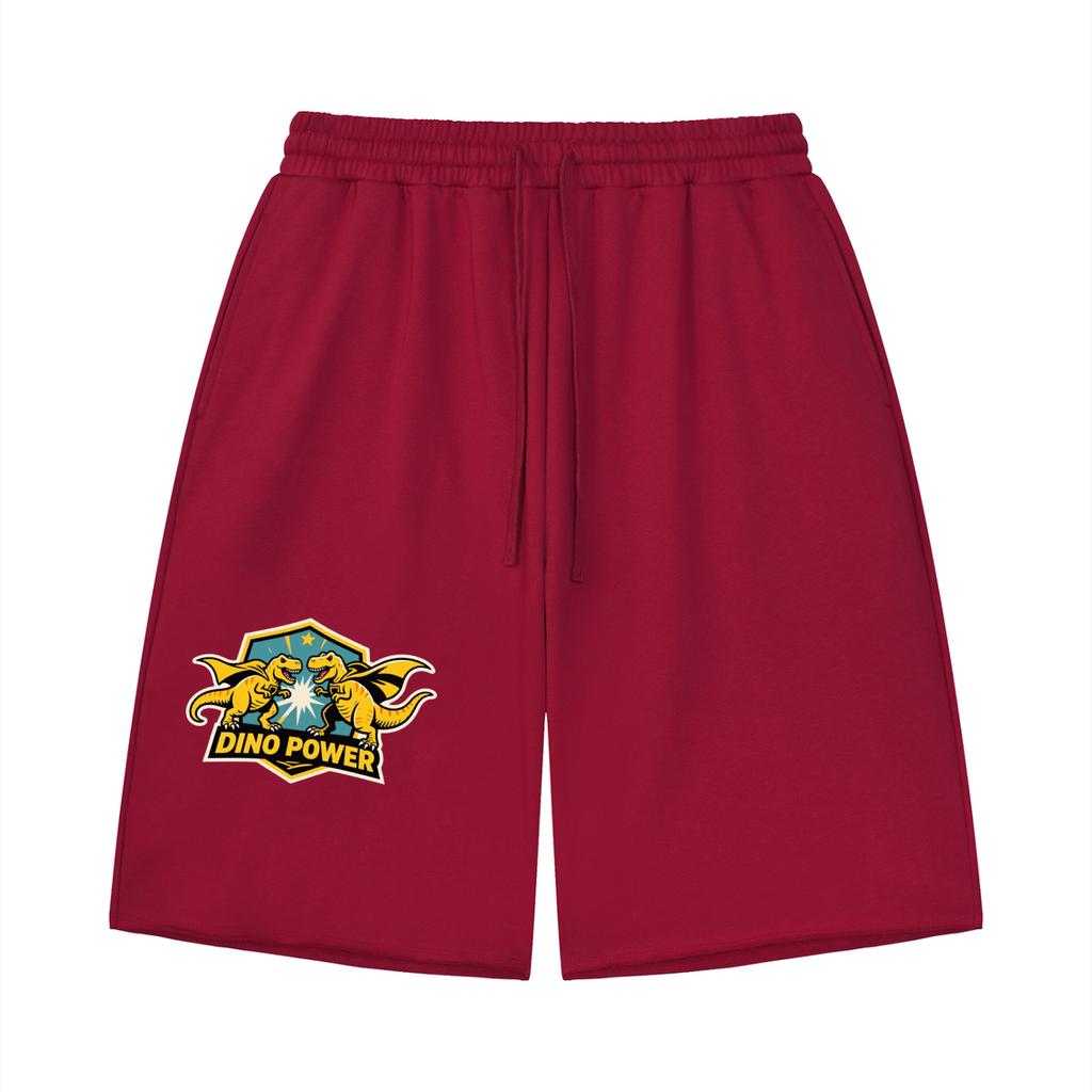 Dino power Unisex Loose Raw Edge Shorts