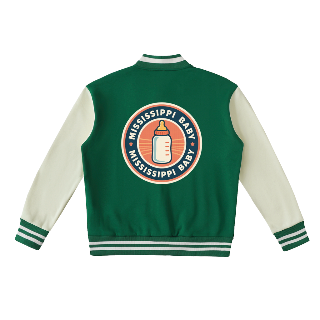 Mississippi baby Two-Tone Fleeced Varsity Jacket