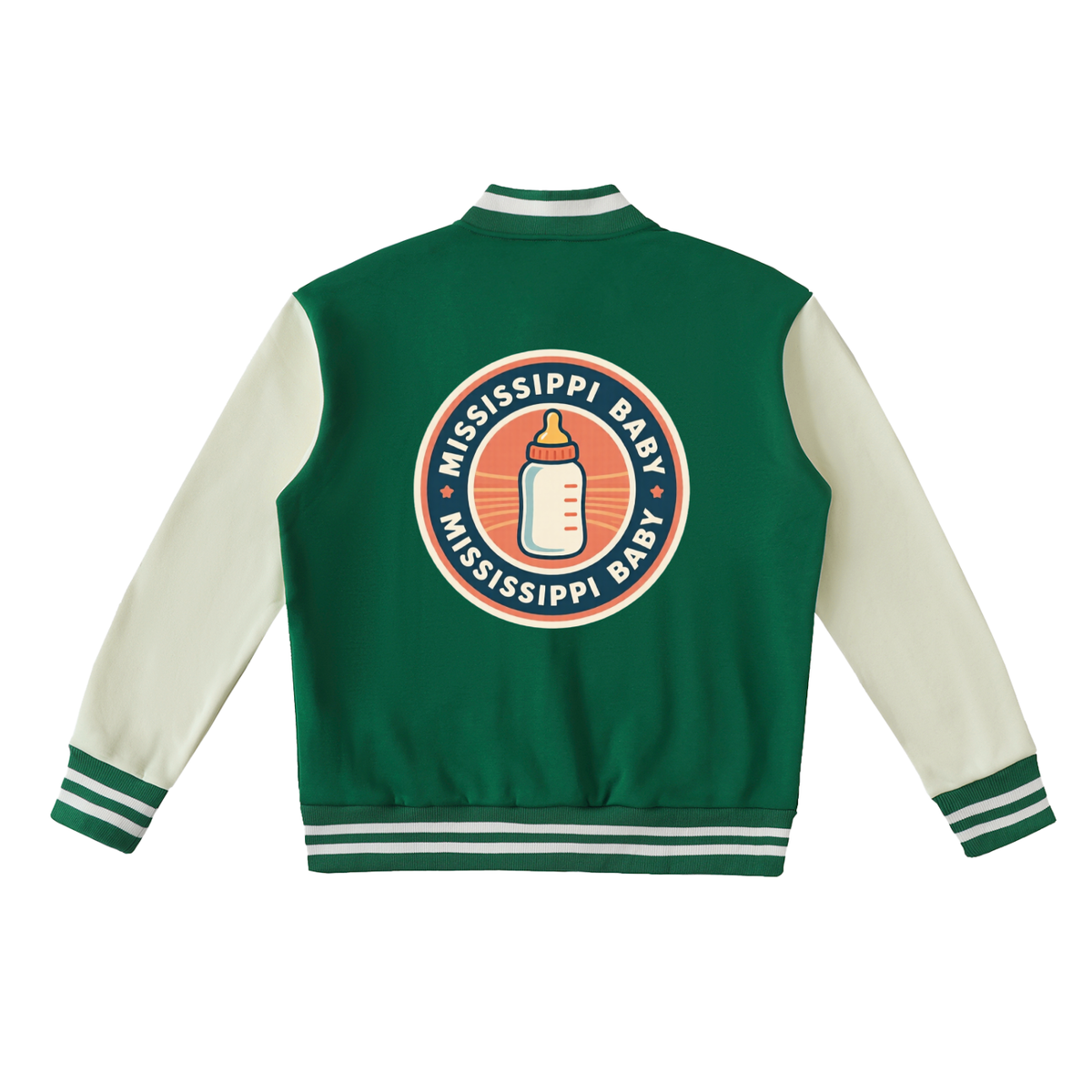 Mississippi baby Two-Tone Fleeced Varsity Jacket