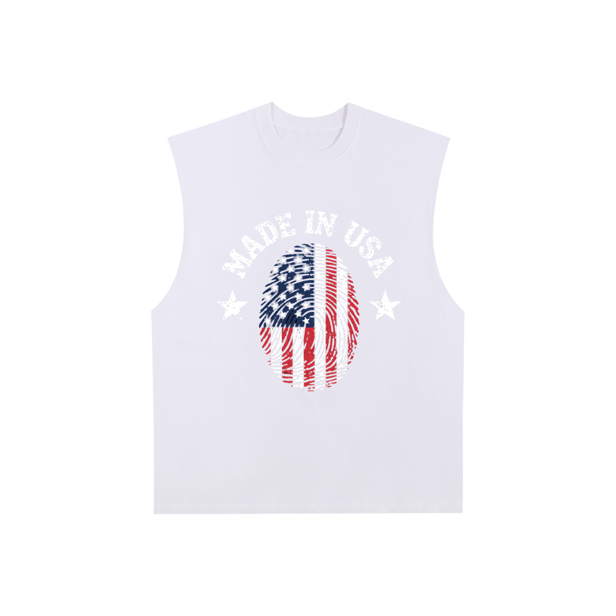 Women USA Raw Edge Cotton Tank Top
