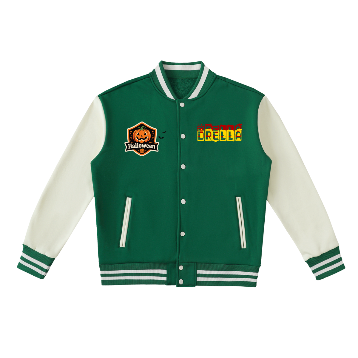 Drella Two-Tone Fleeced Varsity Jacket