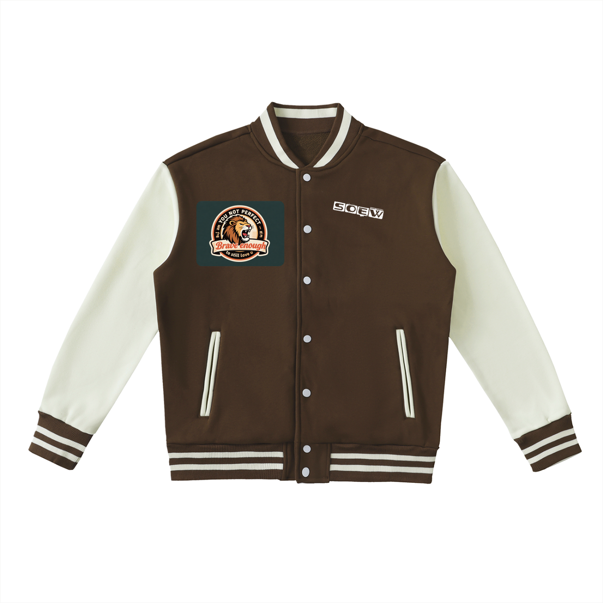 Leo Two-Tone Fleeced Varsity Jacket