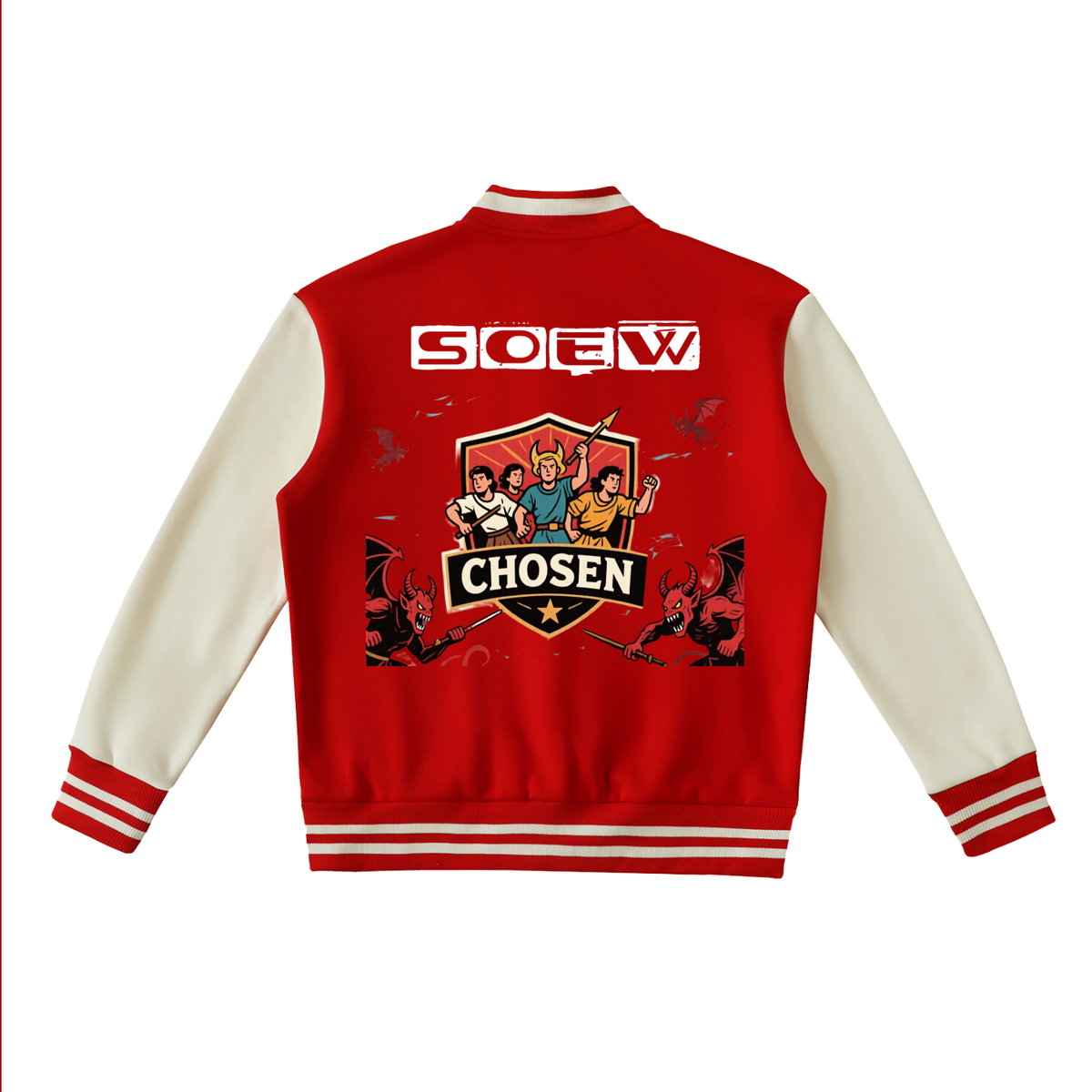Chosen ones Two-Tone Fleeced Varsity Jacket