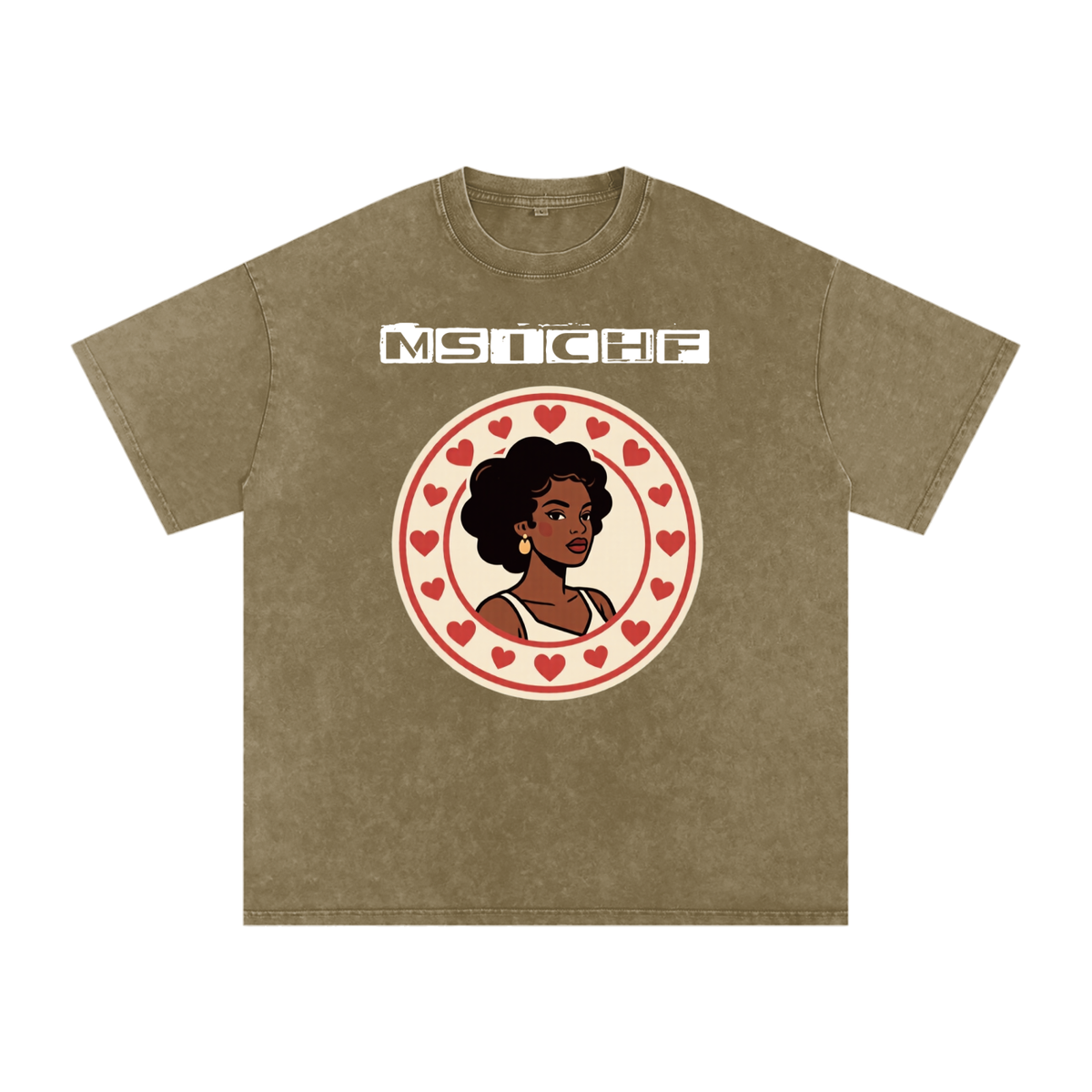 Momma Say I Cant Have Friends Snow Washed Oversized Cotton T-Shirt