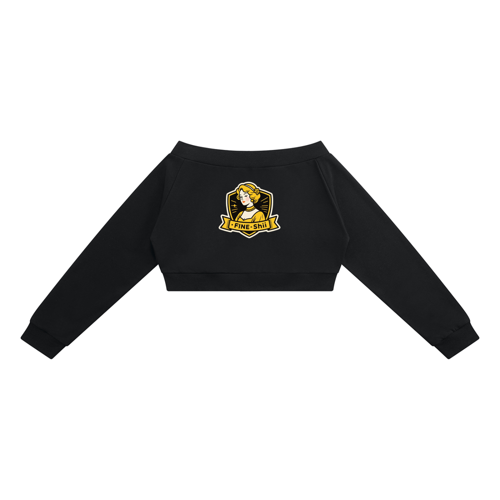 Women's Off-Shoulder Full Zip Hoodie