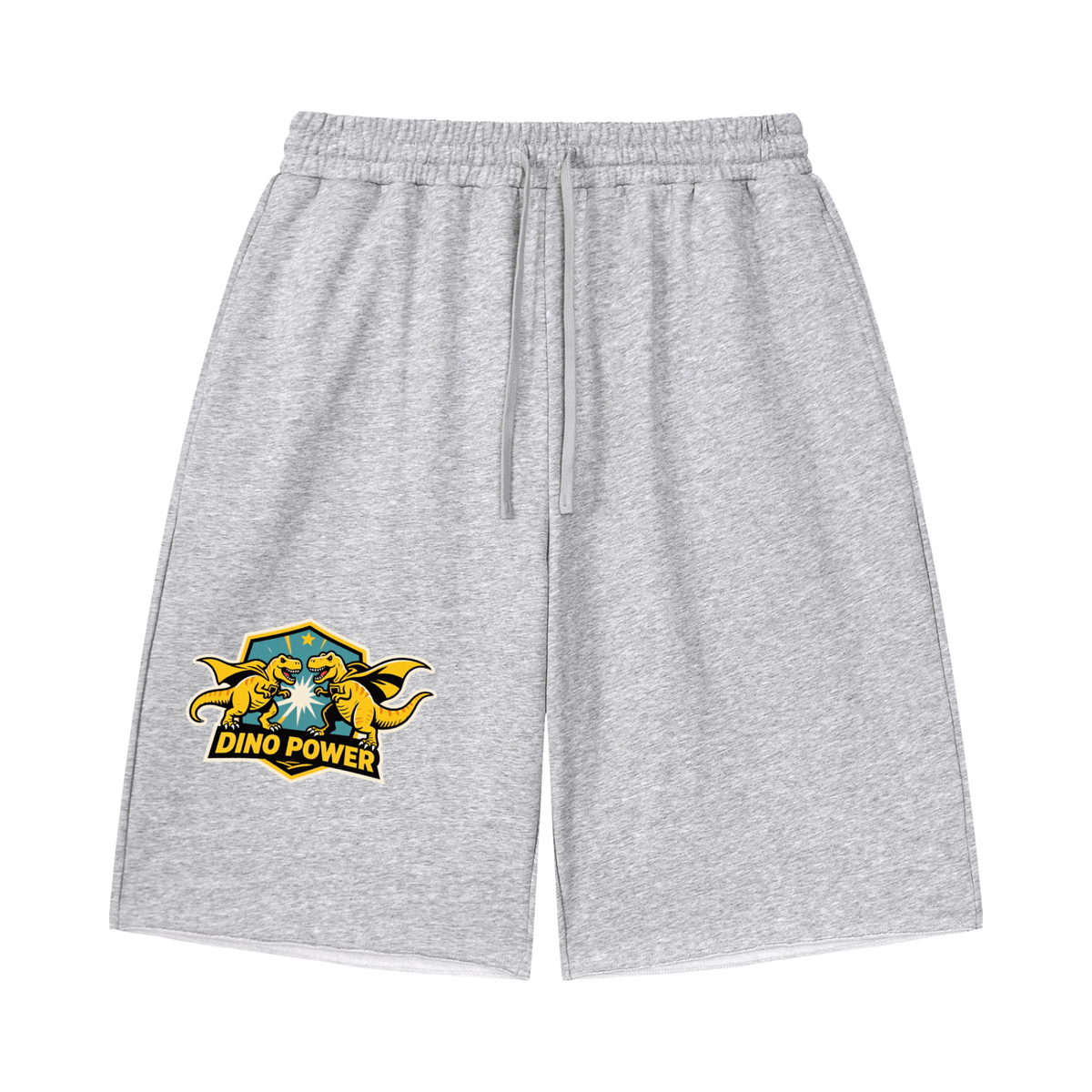 Dino power Unisex Loose Raw Edge Shorts