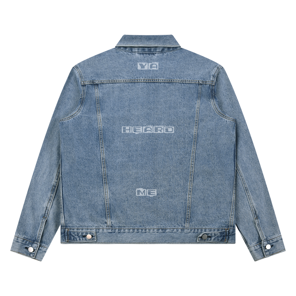 Ya heard me Unisex Vintage Wash Denim Jacket