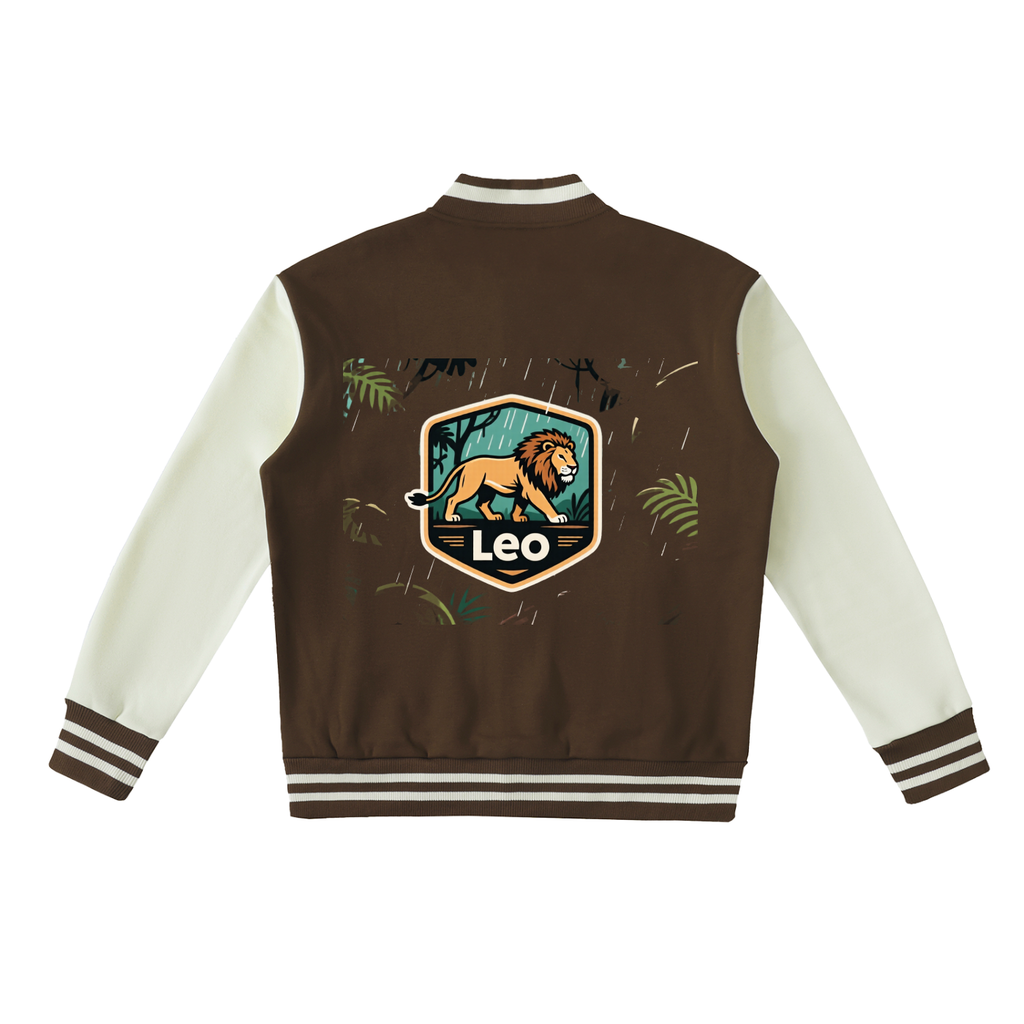 Leo Two-Tone Fleeced Varsity Jacket