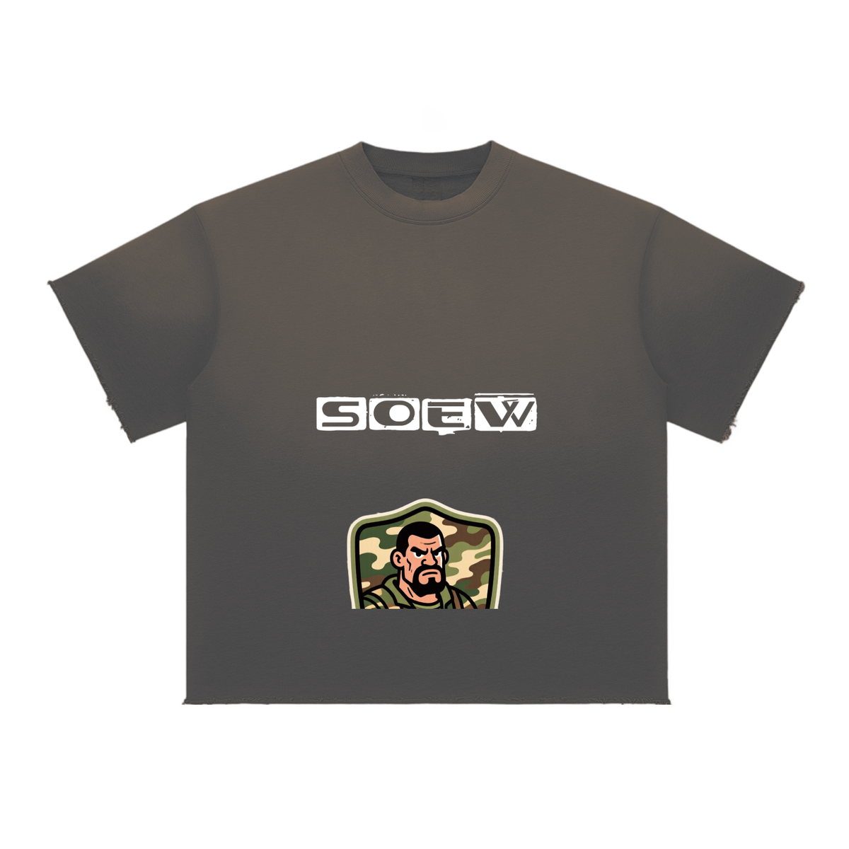 Soe man Sun Fade Raw Edge T-Shirt