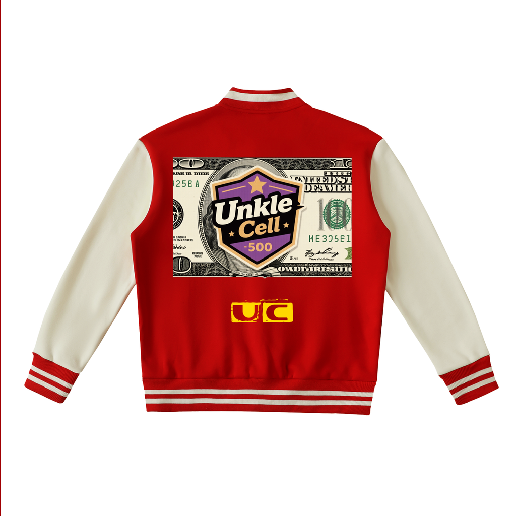 Unkle Cell Two-Tone Fleeced Varsity Jacket