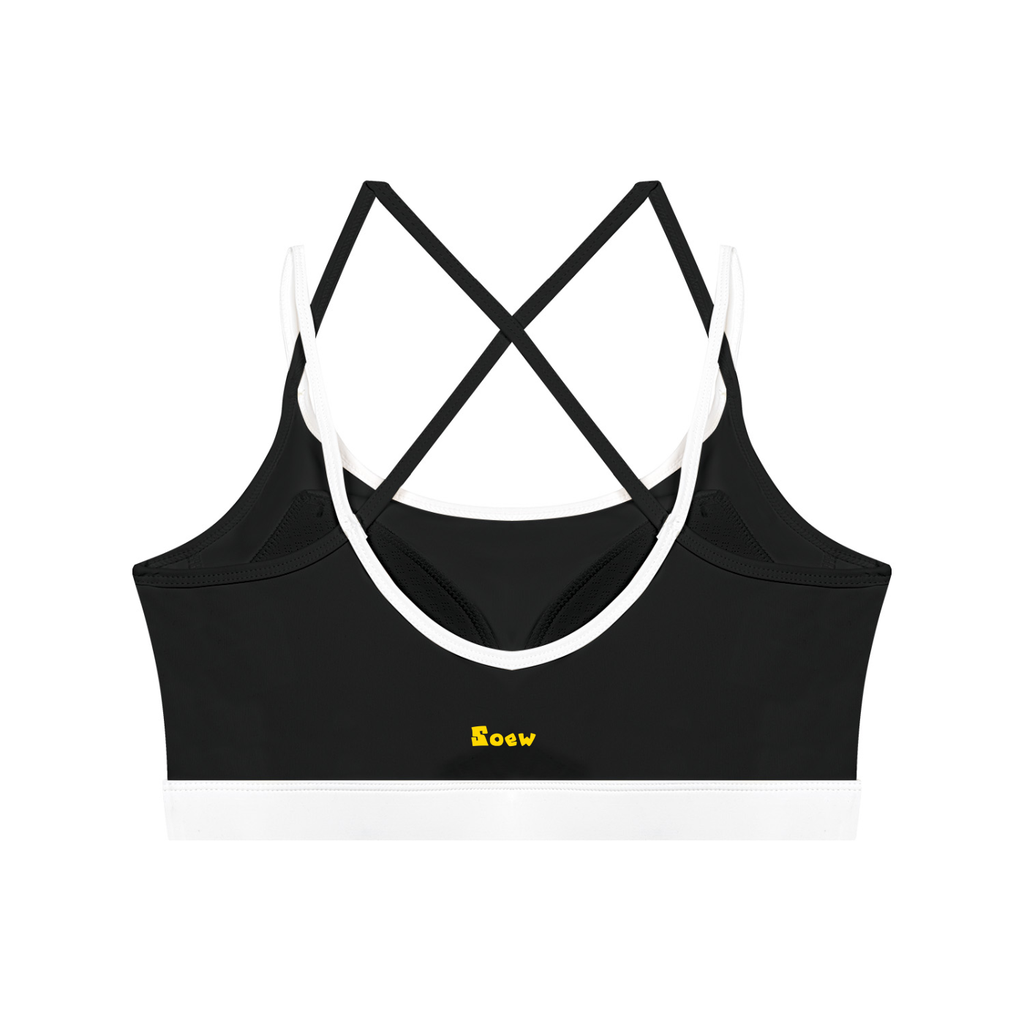 Soew Women's Color Block Yoga Sports Bra