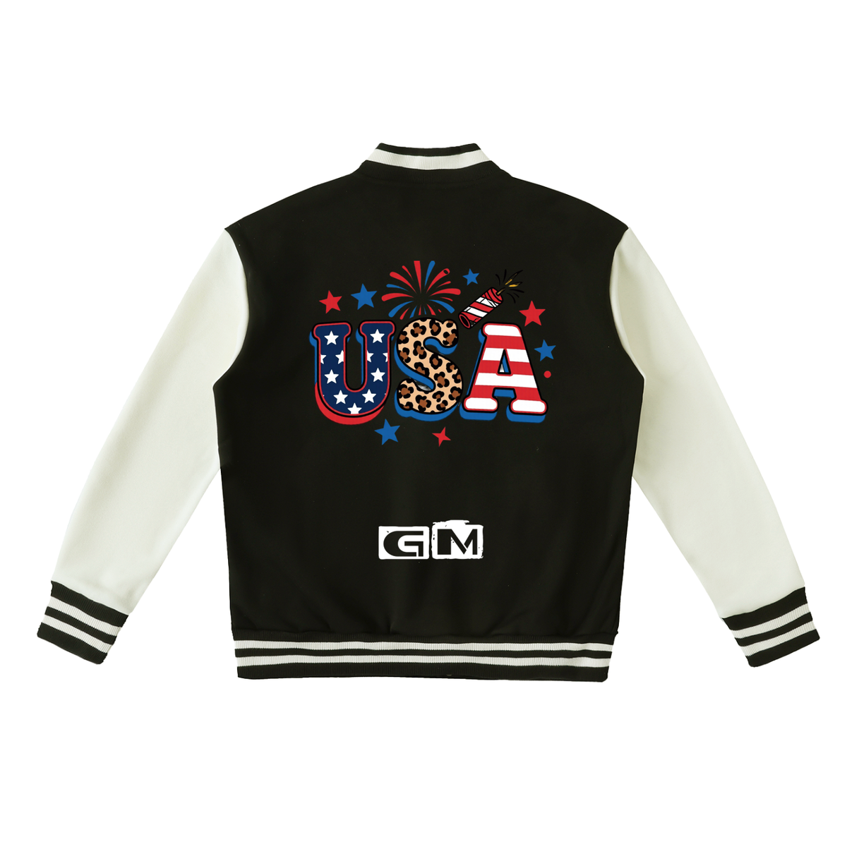 Two-Tone Fleeced Varsity Jacket