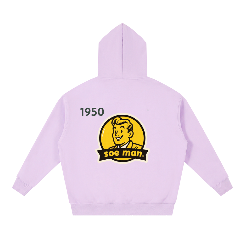 Soe man yella man Essential Oversized Boxy Fit Fleece Hoodie