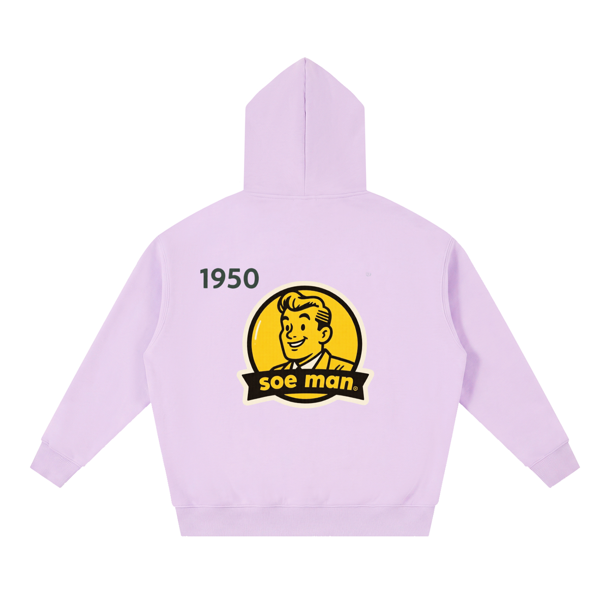 Soe man yella man Essential Oversized Boxy Fit Fleece Hoodie