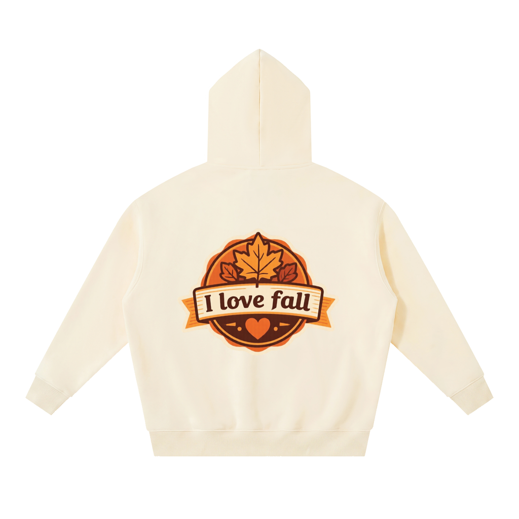 I love fall Essential Oversized Boxy Fit Fleece Hoodie