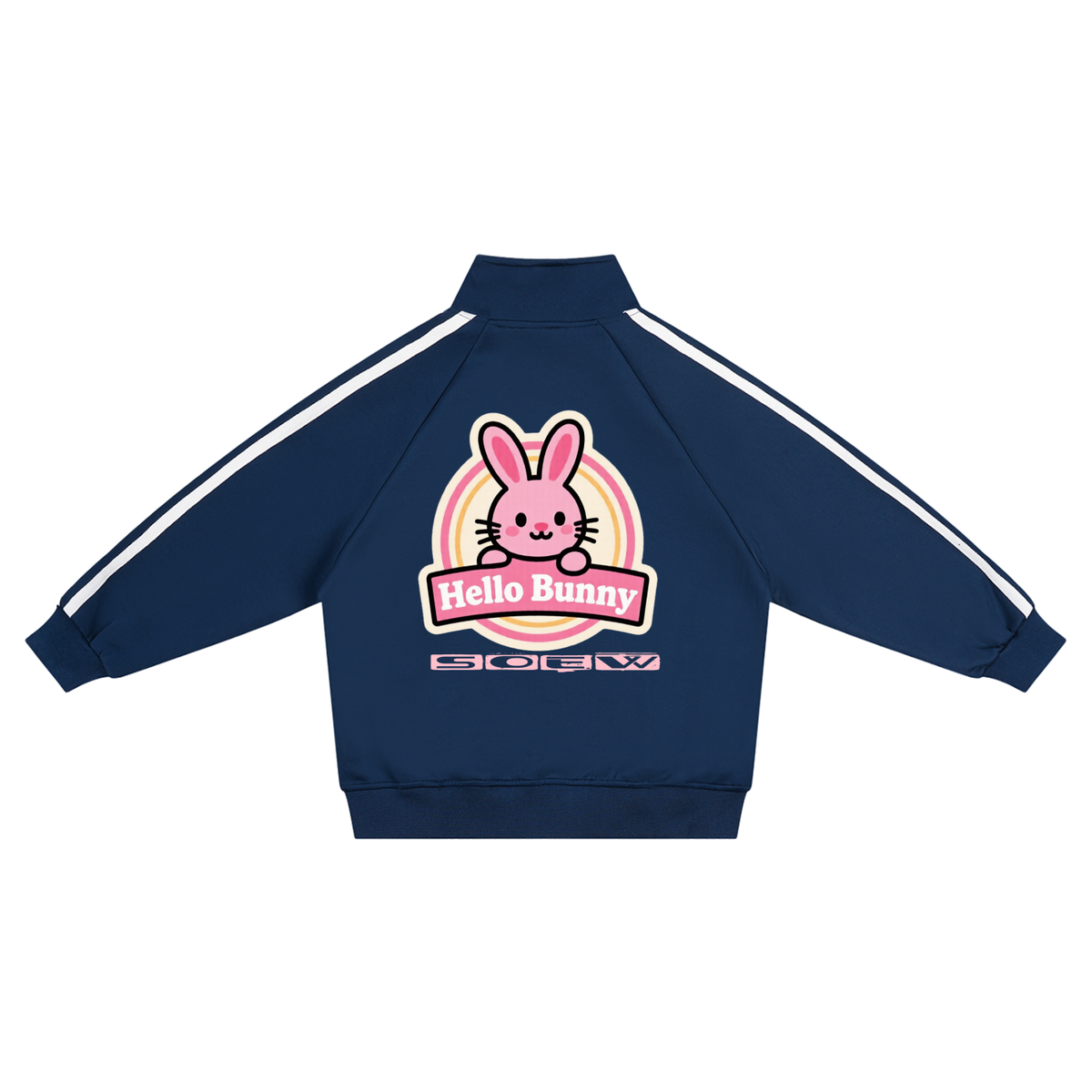 Skyii Hello Bunny Kids’ Contrast Tape Coach Jacket