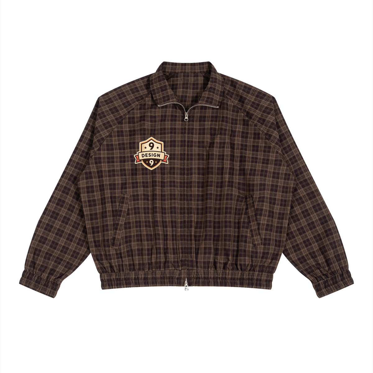 Design 9 Plaid Full-Zip Track Jacket