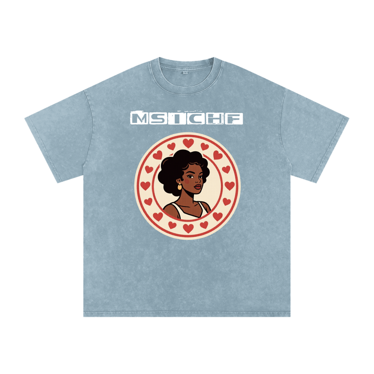 Momma Say I Cant Have Friends Snow Washed Oversized Cotton T-Shirt