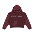 Full n paid Unisex Colorblock Camo Full Zip Boxy Hoodie