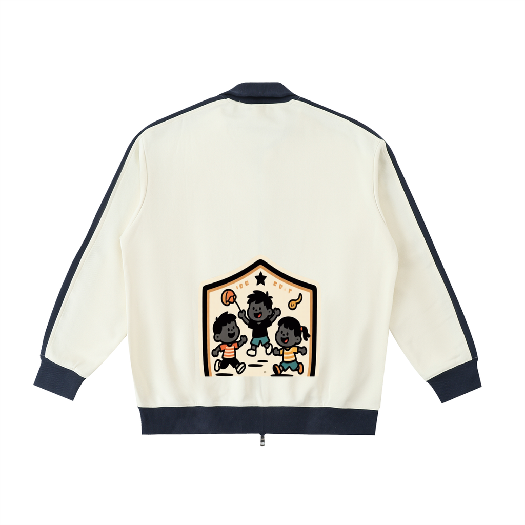 D9 Contrast Trim Stand Collar Jacket