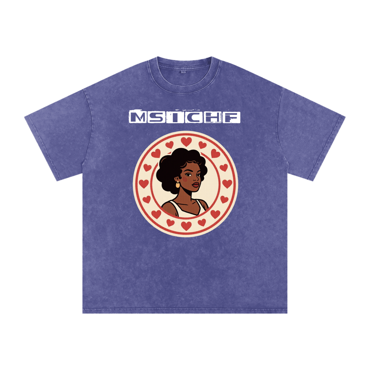 Momma Say I Cant Have Friends Snow Washed Oversized Cotton T-Shirt