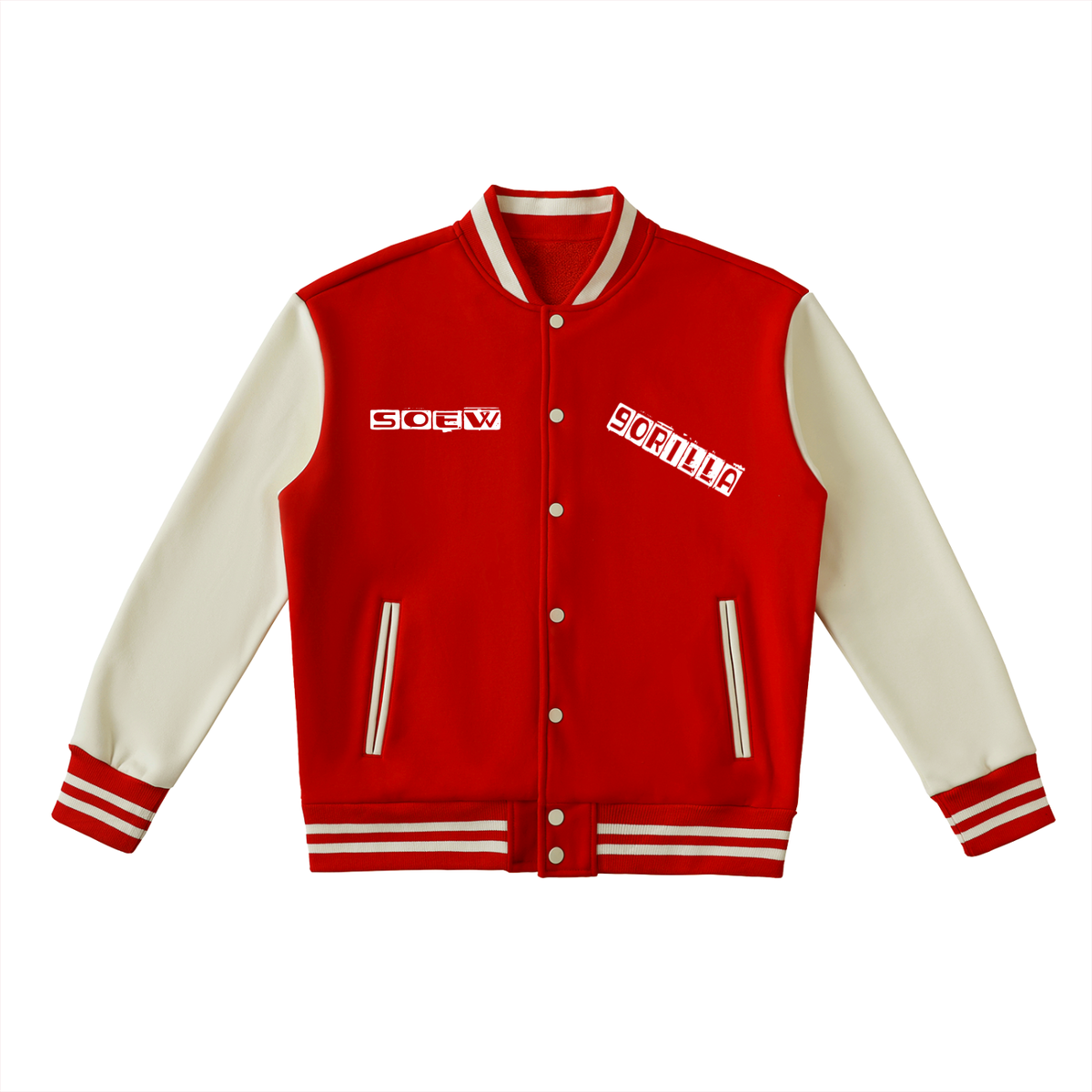 9orilla Two-Tone Fleeced Varsity Jacket