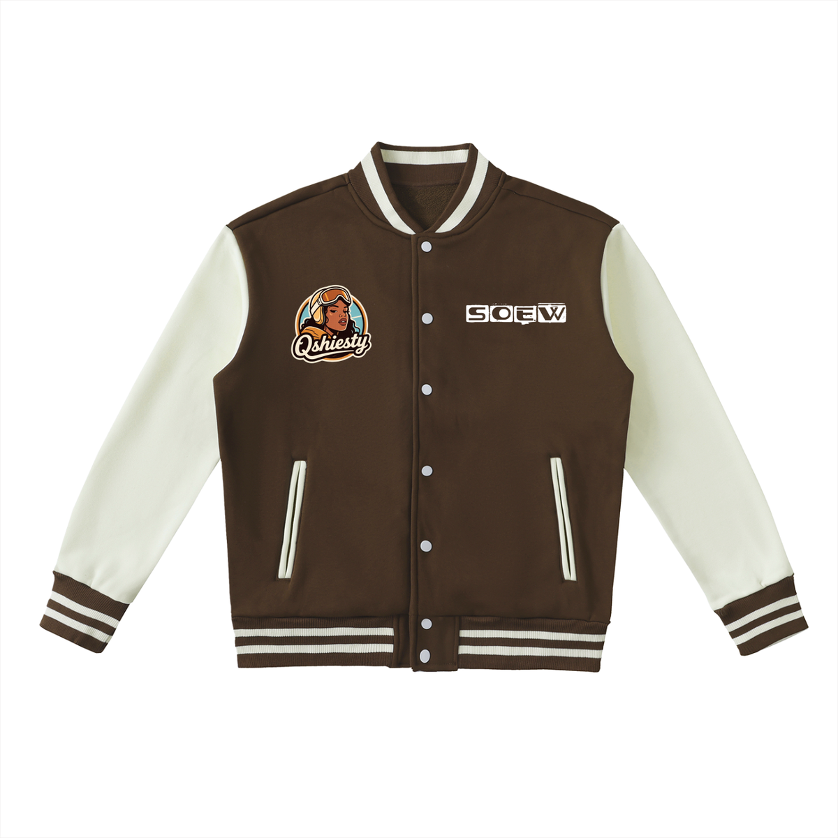 Q Shiesty Two-Tone Fleeced Varsity Jacket