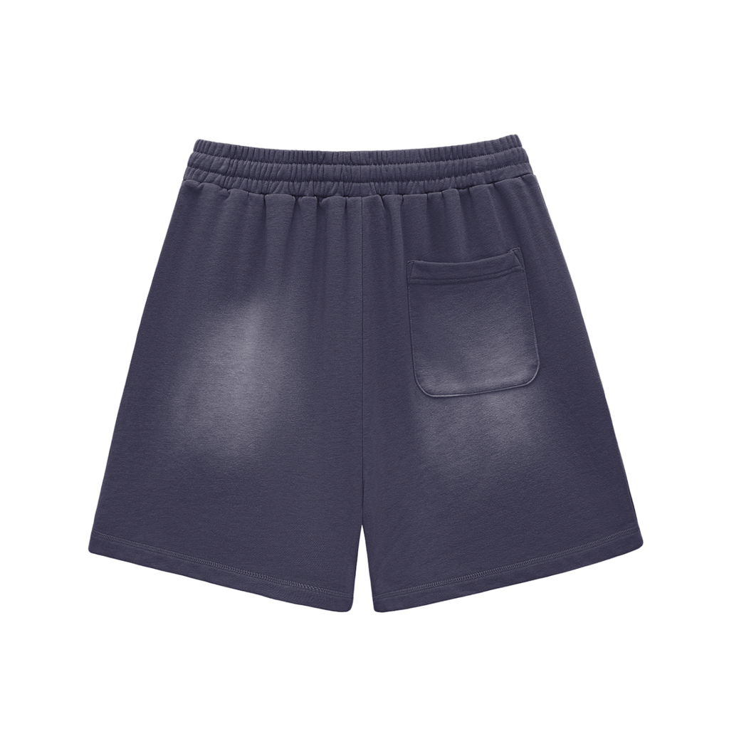 Men Not in Service Sun Fade Raw Edge Cotton Shorts