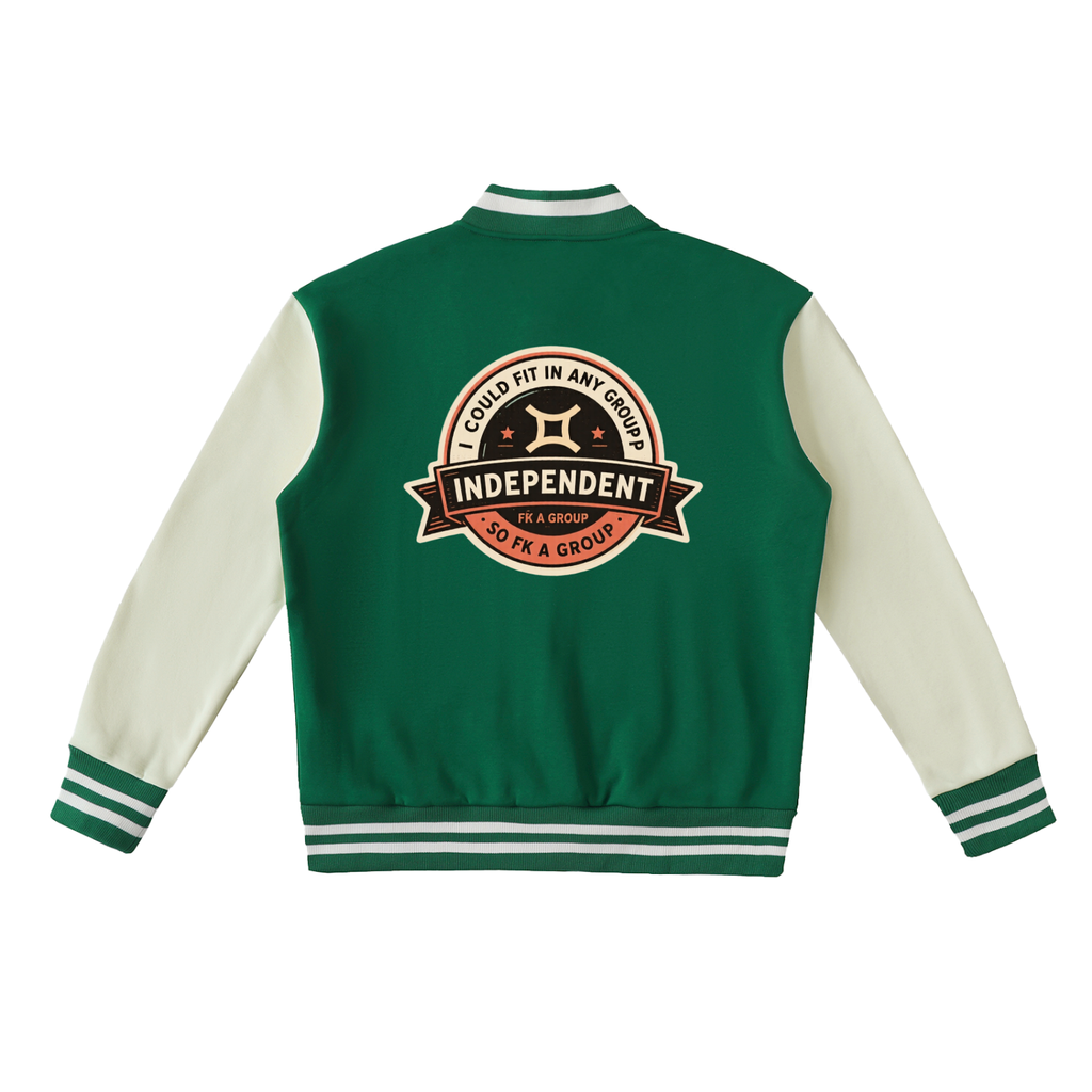 Gemini Two-Tone Fleeced Varsity Jacket