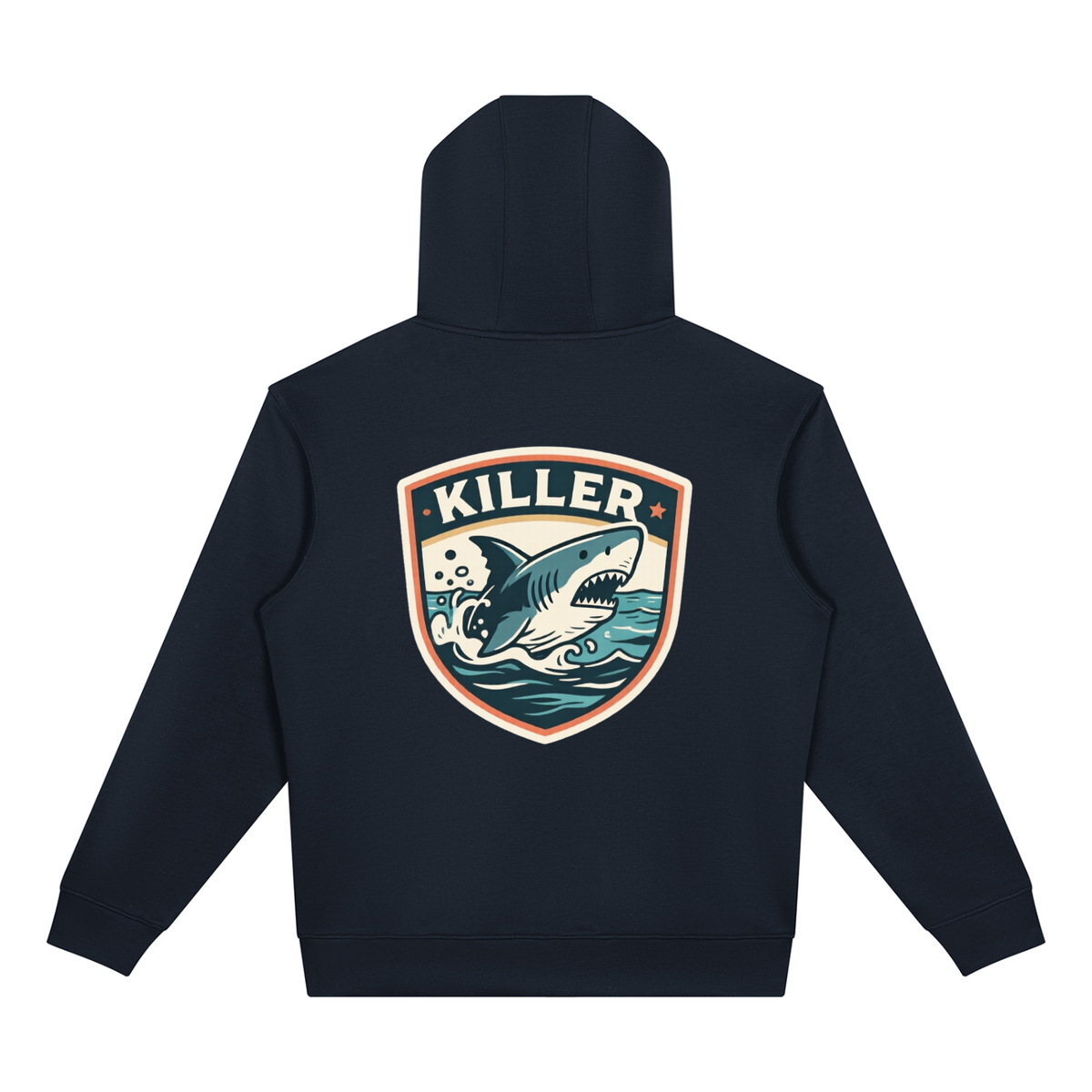 Killer shark Drop Shoulder Full Zip Hoodie