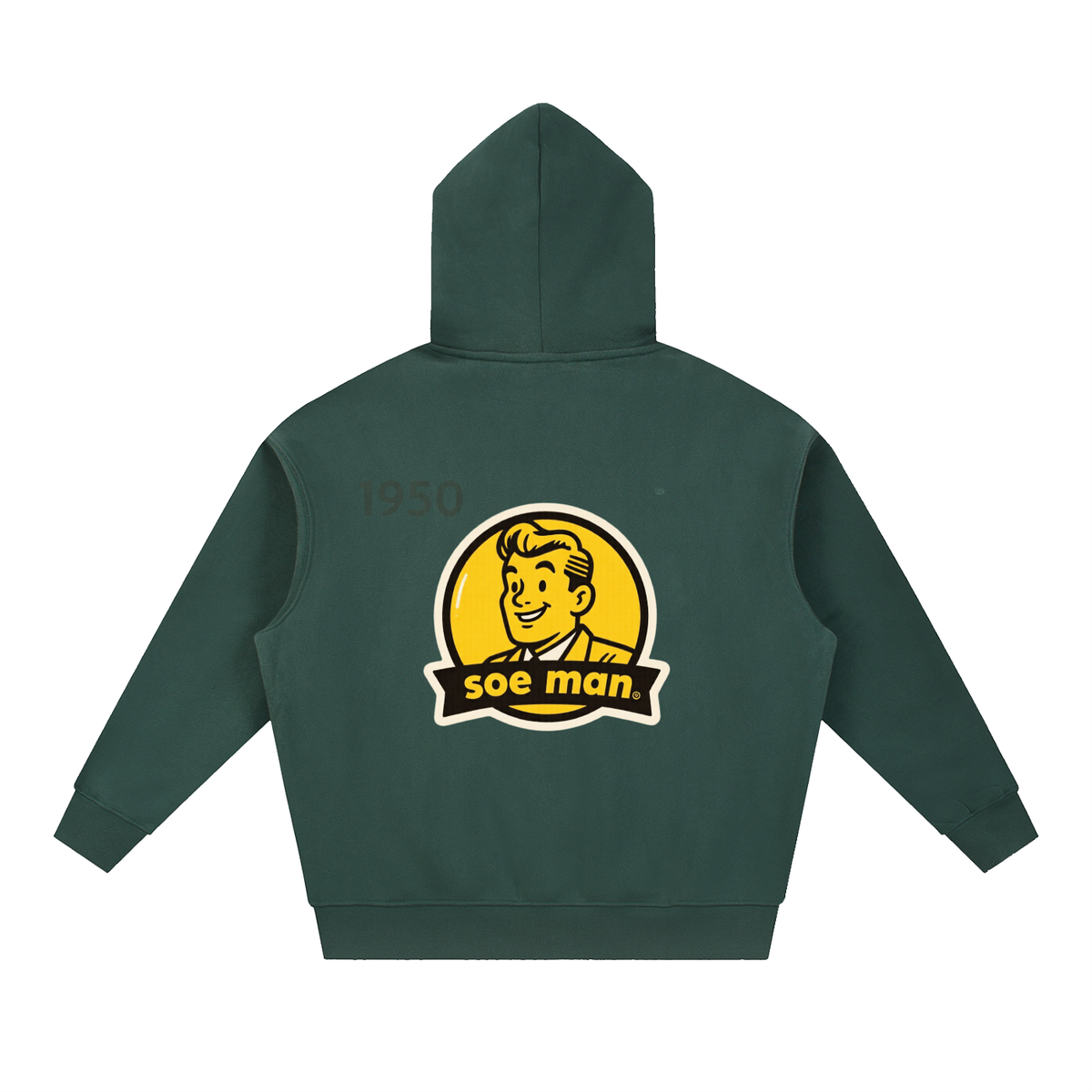 Soe man yella man Essential Oversized Boxy Fit Fleece Hoodie