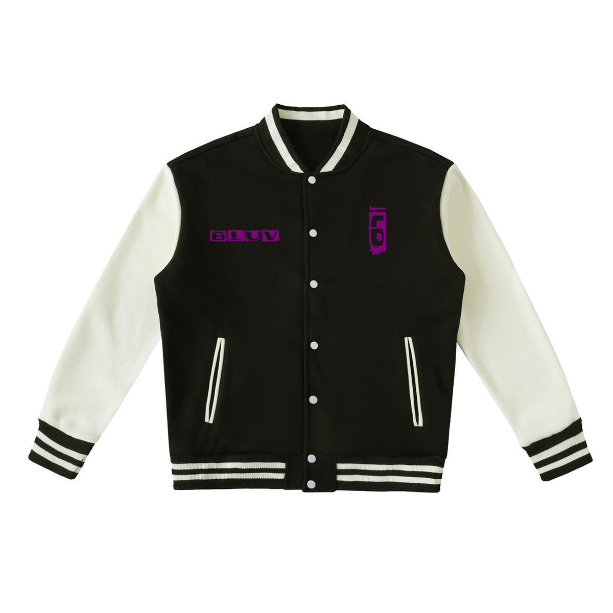 Bluv Two-Tone Fleeced Varsity Jacket