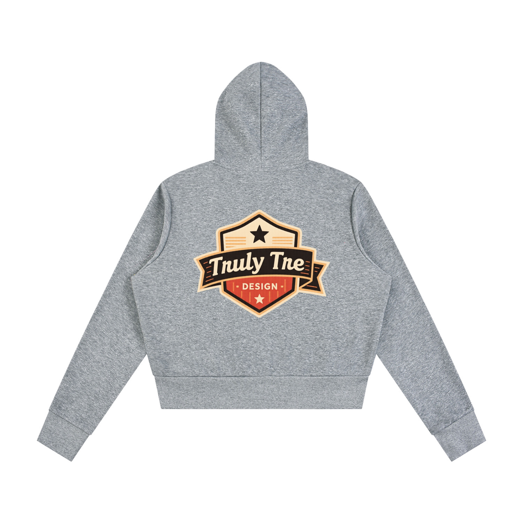 Truly tre Women's Sparkles Fleece Full Zip Hoodie