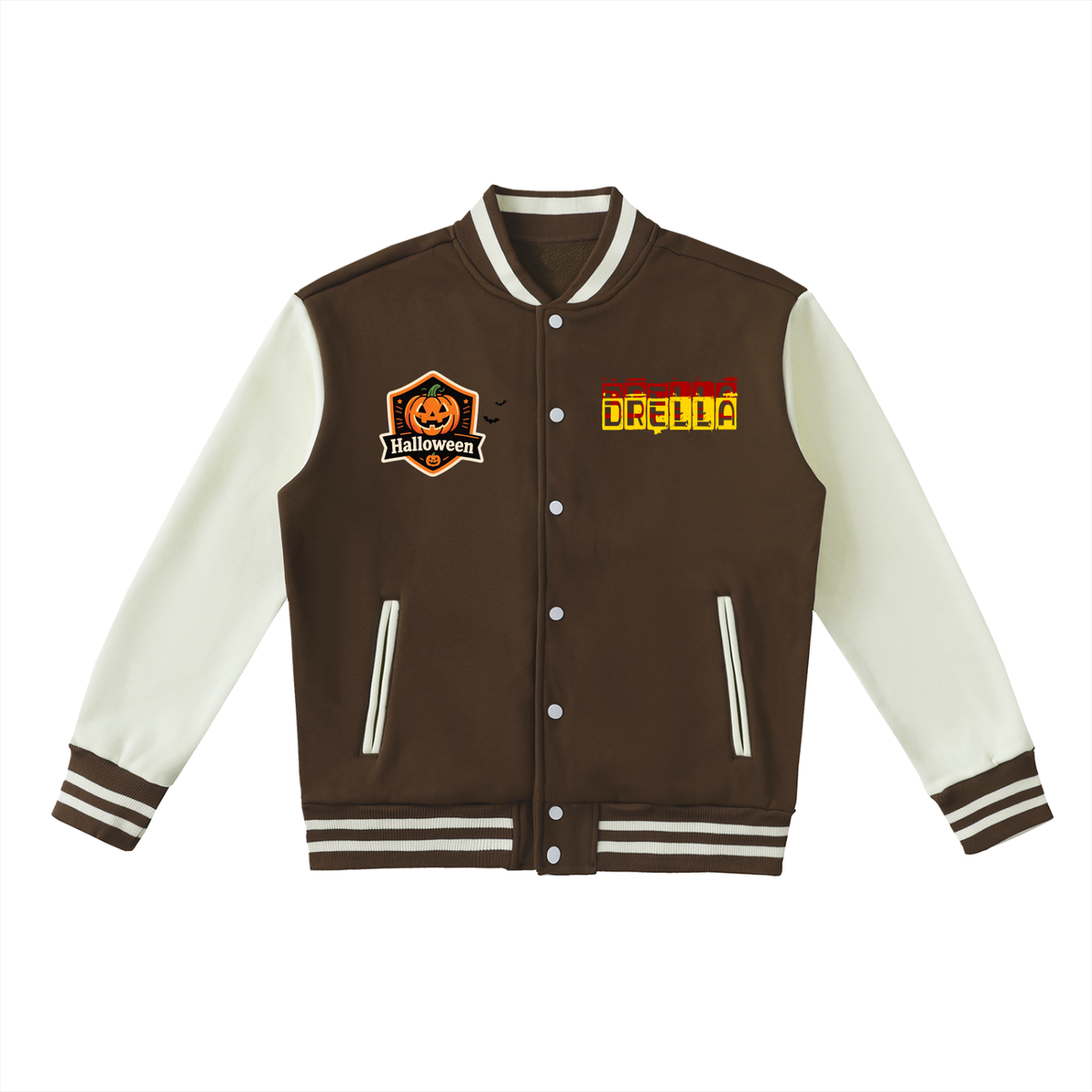 Drella Two-Tone Fleeced Varsity Jacket